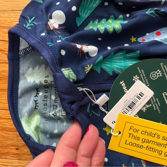 New Little Sleepies Christmas Trees Merry Bright Zippy 6-12 months pajamas - Picture 2 of 2